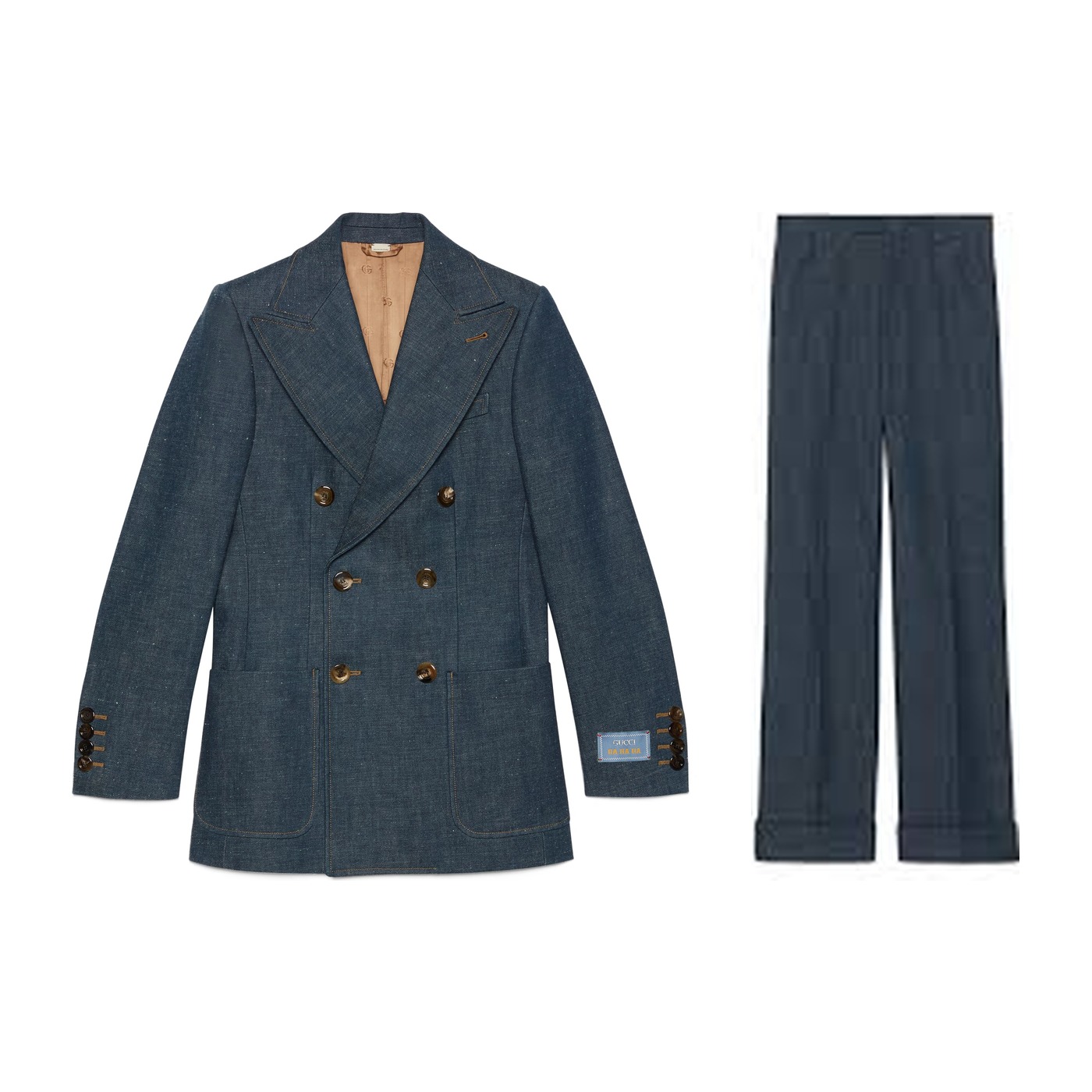 Denim Two-Piece Suit, Harry Styles × Gucci